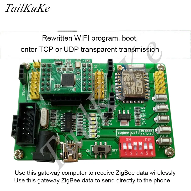 

Cc2530 Development Board ZigBee-wifi Transparent Transmission Gateway ESP8266