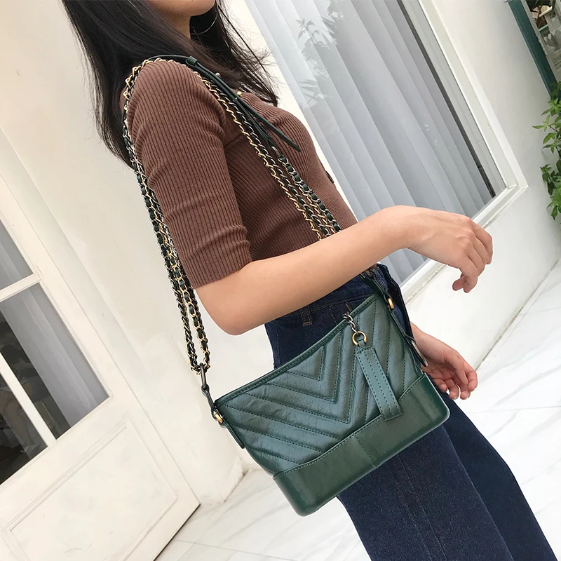 

Wandering bag 2018 new leather small fragrance wind handbag handbag shoulder Messenger bag