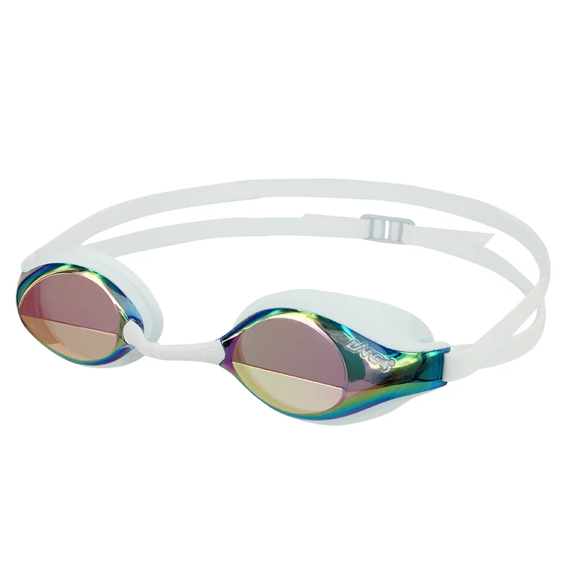 LANE4 профессиональные плавательные очки Анти-туман УФ-Защита водонепроницаемые легкие гоночные очки для соревнований для женщин мужчин#923 очки - Цвет: rainbow mirror