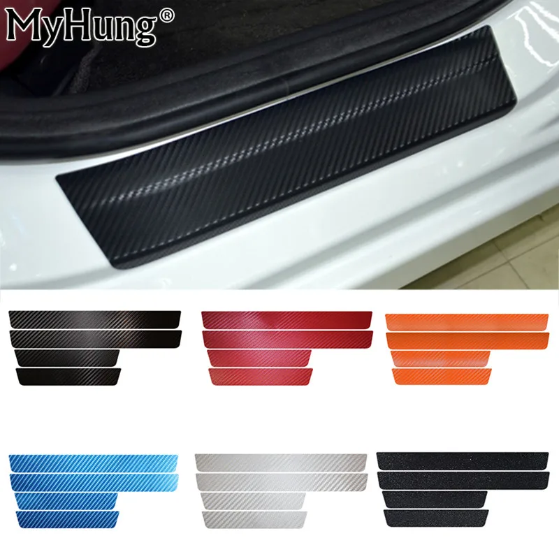 

For Honda Crider 2013 To 2016 Car Door Sill Scuff Plate Pedal Guards Sills Cover Sticker Carbon Fiber Sticker Car Styling 4pcs