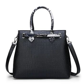 

2019 Luxury Serpentine Crocodile Handbags Women Bags Designer Brand Famous Women Shoulder Bags High Quality Pu Leather Tote Bag