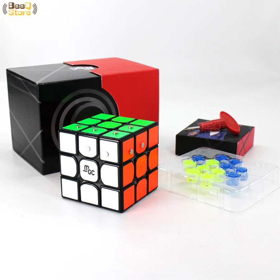 Магнитный нео-куб 3x3x3 Mgc V2Magic Cube Скорость 3x3 Yongjun головоломка Cubo Magico на магнитах Игрушки для мальчиков обучающий ручной Спиннер - Цвет: MGC II-Balck