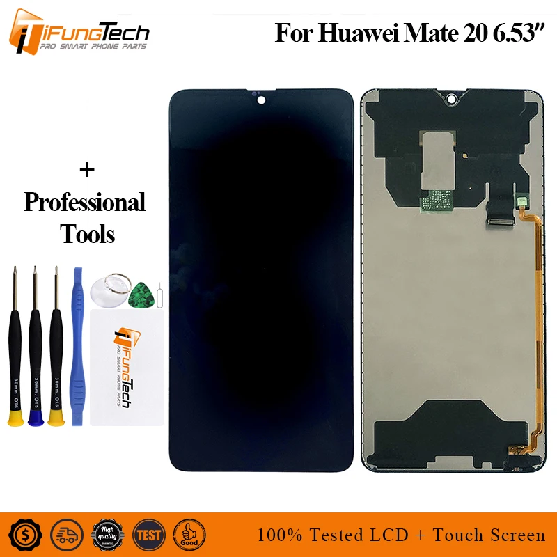 

6.53" LCD with Frame For Huawei mate 20 LCD Display Touch Screen Digitizer Assembly Replacement For HUAWEI mate 20 LCD HMA-AL00