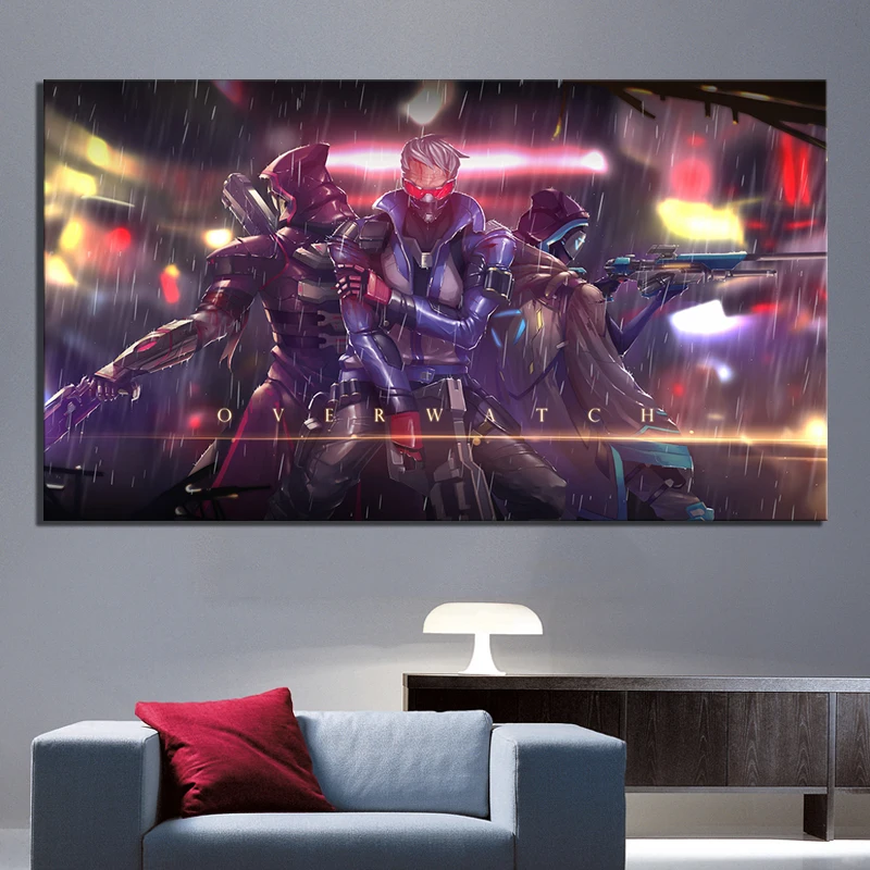 Принты для домашнего декора картины 1 шт./шт. OVERWATCH Настенная картина модульный