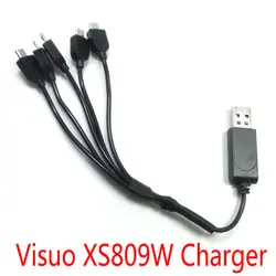 Visuo Xs809 Xs809w Xs809hw Multi-зарядки USB кабель 5 в 1 Зарядное устройство Радиоуправляемый Дрон запасных Запчасти вертолет Дрон аксессуары