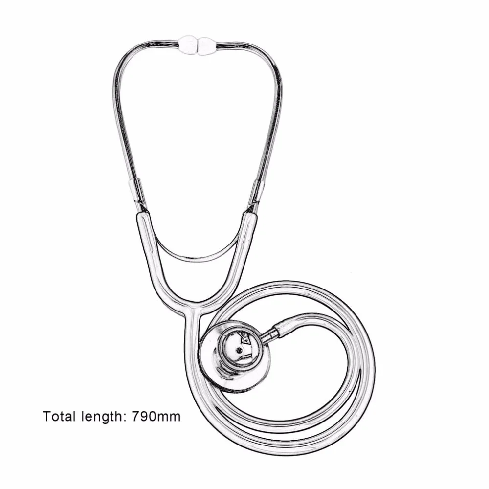 Двойной головкой стетоскоп однотрубный Доктор Медсестры кардиологический стетоскоп алюминиевый сплав нагрудник забота о здоровье
