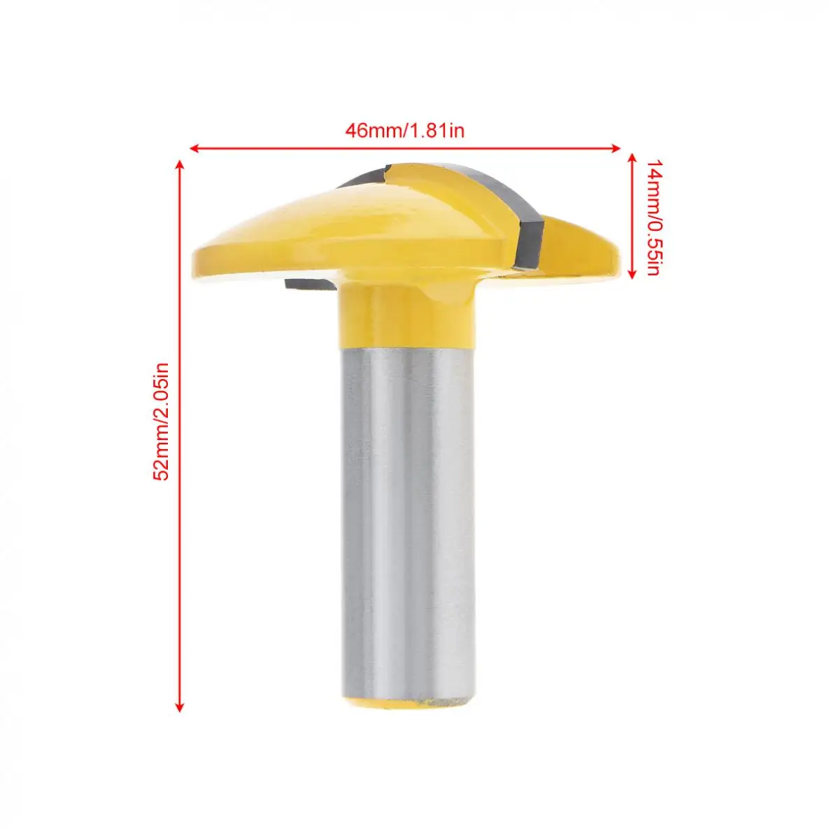 TORO 1/2 Inch Round Bottomed Line Milling Cutter with 1-3/4 Inch Blade for Particleboard / Multi-Layer Board/ Medium Fibre Board
