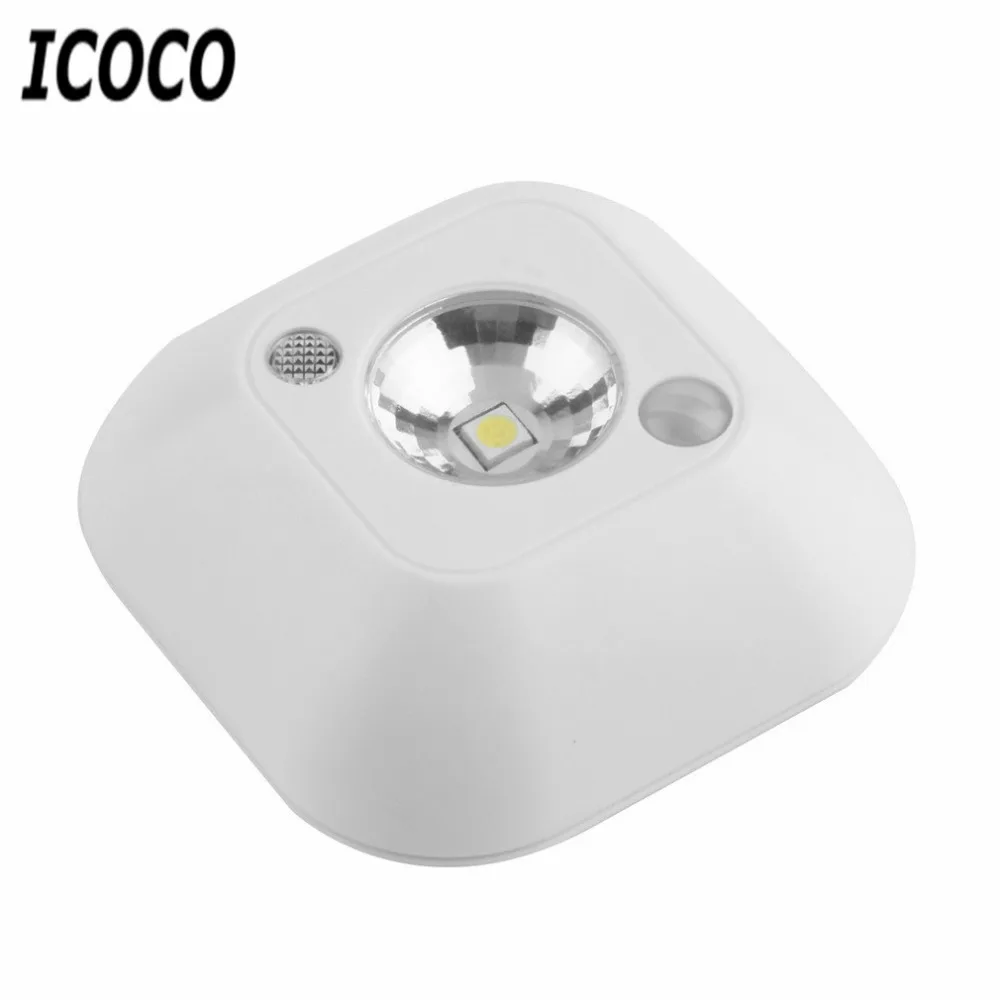 ICOCO Popular New Mini Wireless Infrared Motion Sensor Ceiling Night Light Battery Powered Porch