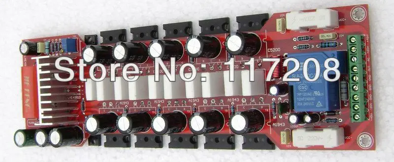 LME49810 + TTA1943/TTC5200 (1 Channel) 300W amplifier board assembled ...
