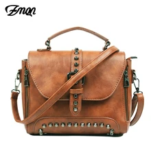 ZMQN Crossbody Bags For Women Messenger Bags 2018 Vintage Leather Bags Handbags Women Famous Brand Rivet