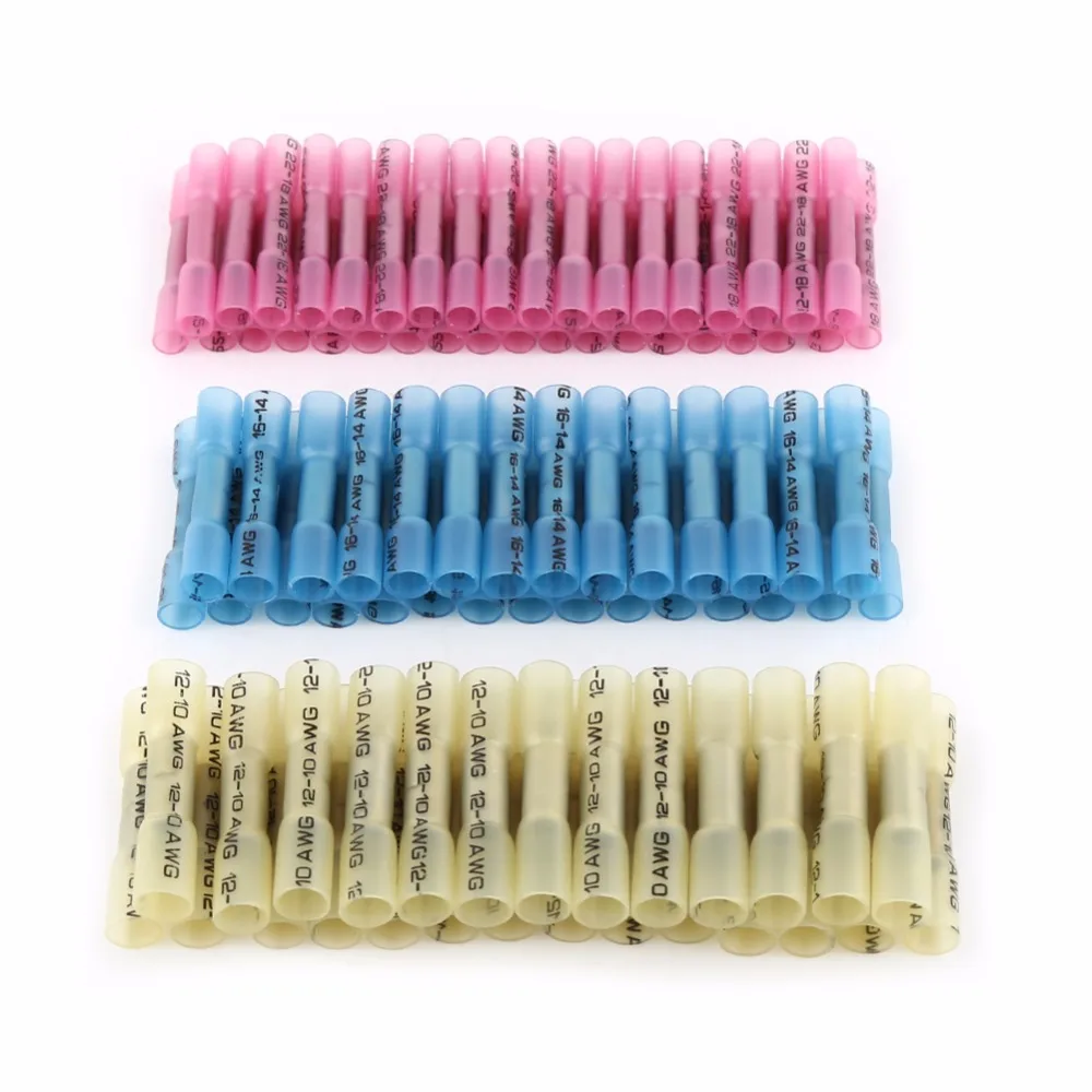 

300pcs/set AWG Heat Shrink Wire Connectors Electrical Terminals Assortment Kit For Cars Vans Motor Tin-plated Copper