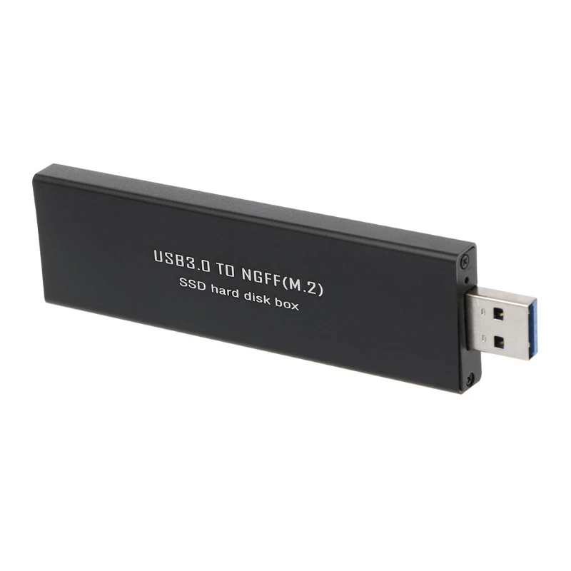 Black USB3.0 to SATA Based 2280 M.2 NGFF SATA SSD Portable Enclosure Storage Box