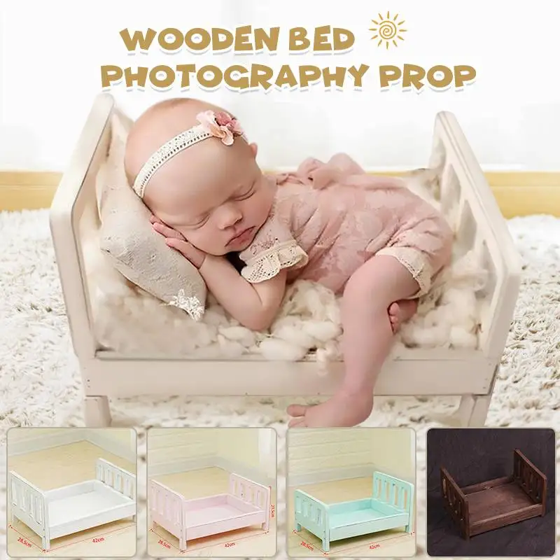 

Newborn Props for Photography Wood Bed Newborn Posing Baby Photography Props Photo Studio Crib Props for Photo Shoot Posing Sofa