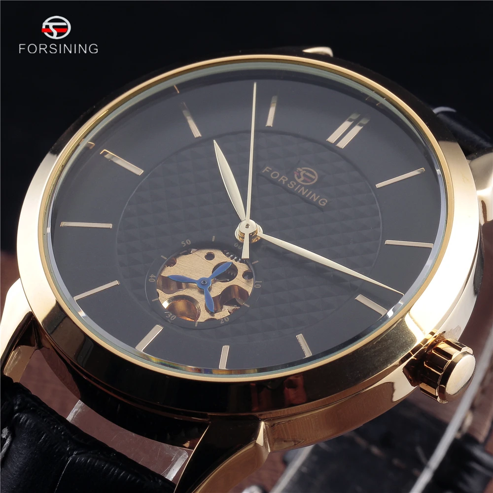 FORSINING Men s Watches 2016 New Fashion Brand Automatic Self Wind Watches Mechanical Watches Men Leather