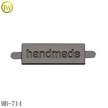 MB714 изготовленная на заказ Модная металлическая этикетка с логотипом ручной работы для дамской сумки