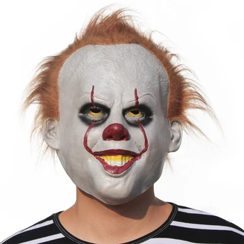 

Scary Pennywise Mask The Movie Shell Latex Mask Stephen King's It Pennywise Halloween Mask Cosplay Costume Clown Party Props