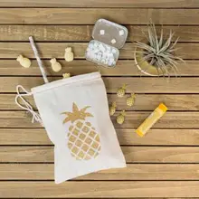 Пользовательские блеск ананас тропических Свадебные похмелье комплект пользу подарок Добро пожаловать мешки Девичник кактус вечерние мешок подарков