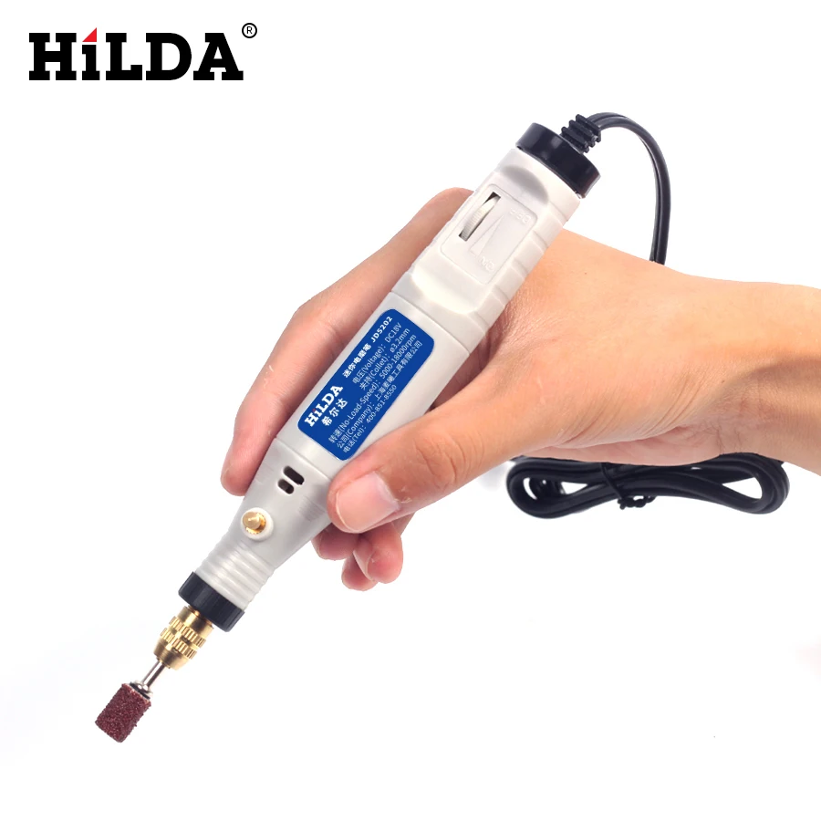 Comprar HILDA 18V bolígrafo de grabado Mini herramienta rotativa de taladro con accesorios de molienda juego multifunción Mini bolígrafo de grabado para herramientas dremel