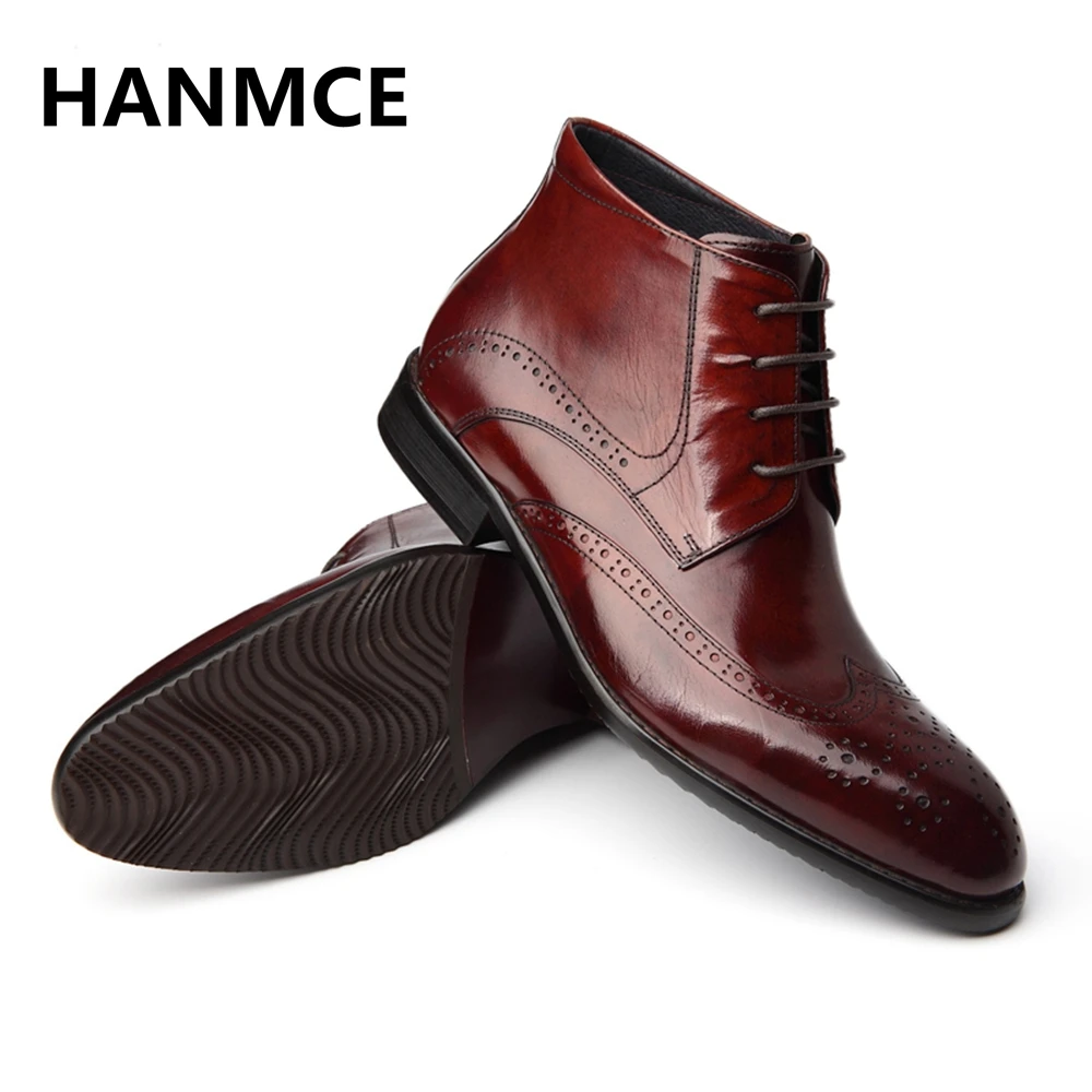 2018 De Haute Cuir Véritable Cheville En Laçage Black Mode Pointu Chaussures Nouveau Qualité Hommes wine Bottes xBhQtrCsdo