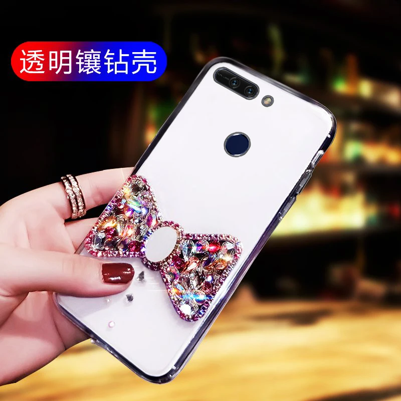 Для Huawei Honor V8 PRO простой женский телефон с бантом Блестящий анти крах сотовый