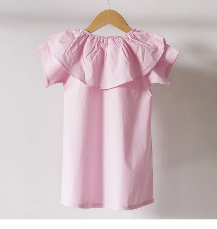 cotton embroidered floral pattern baby teenage girl summer dress 2017 ruffles pink blue flowers embroidery children dresses for kids girls  clothing  2 3 4 5 6 7 8 9 10 11 12 13 14 15 years litle big girls children girl dress child clothes ( (3)