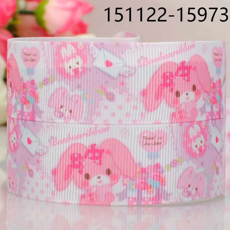 10yards-different sizes-cute Japanese cartoon ribbon printed Grosgrain ribbon 151120-15870