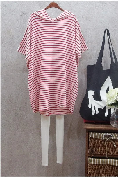 

Wholesale summer skirt 2018 Summer New Korean edition loose Big Code women's hat bat cuff striped dress