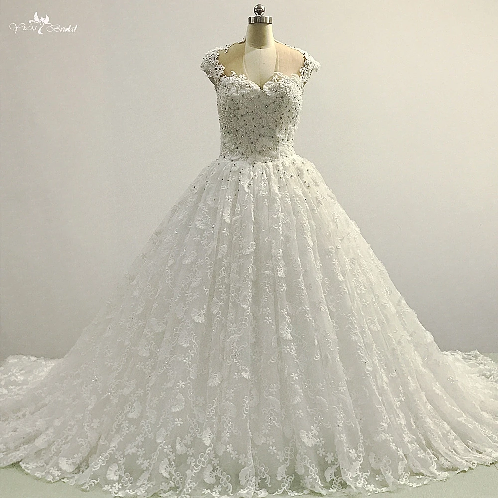 RSW1461 Иллюзия задняя крышка рукава Принцесса бальное платье Свадебные платья