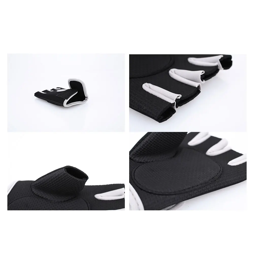 صدمات النخيل معصم ناعم التدريب اللياقة البدنية قفازات قفازات لرفع الأثقال قابل للتعديل دائم أسود 4 حجم الرياضية الدراجات