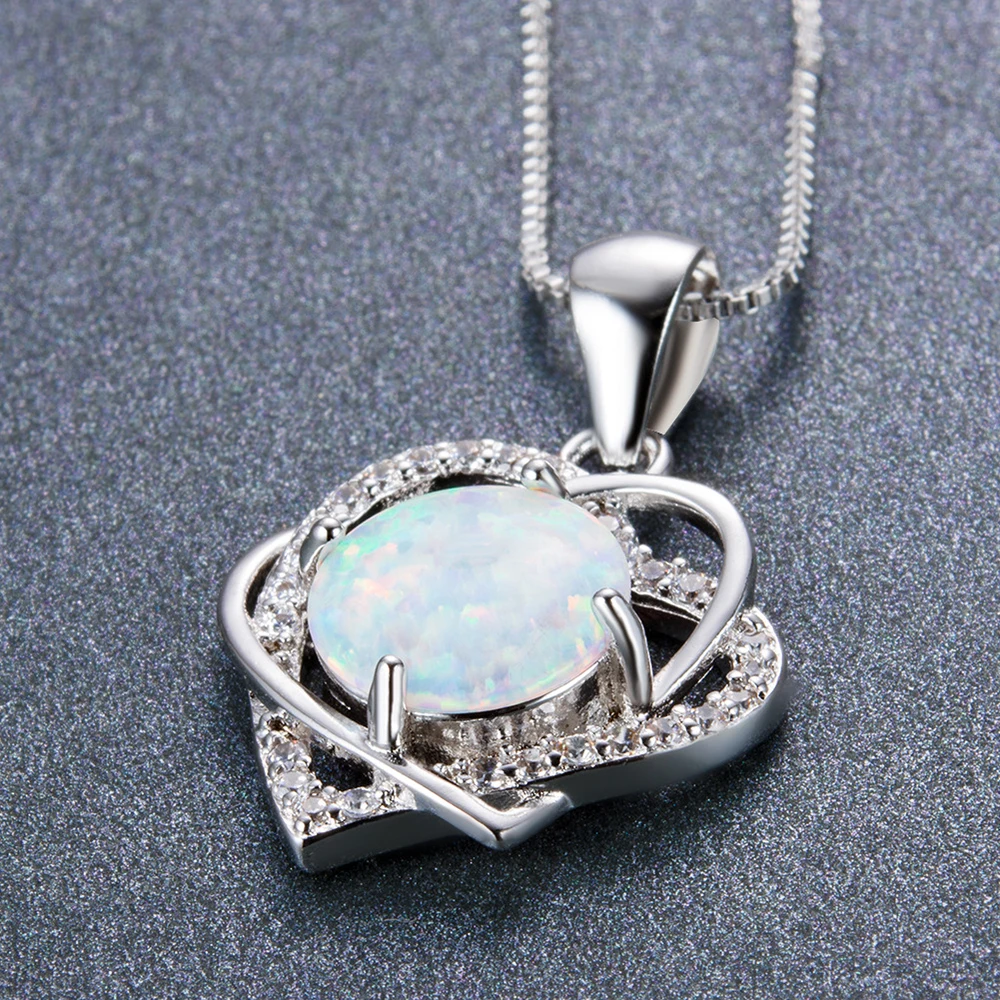 opal heart necklaces for women (1)