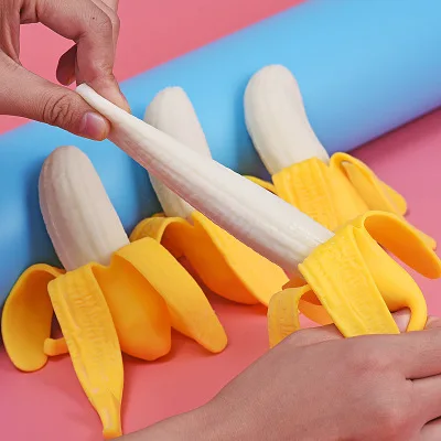 Huilong Decompression Toy Whole Person Toy Spoof Banana Japan And South Korea Funny Banana Squeezing Music 1