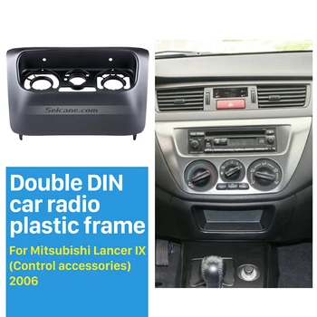 

Seicane Frame Fascias for 2006 Mitsubishi Lancer IX Center Control Aftermarkets Fascia Panel ABS Plastic Black Frame