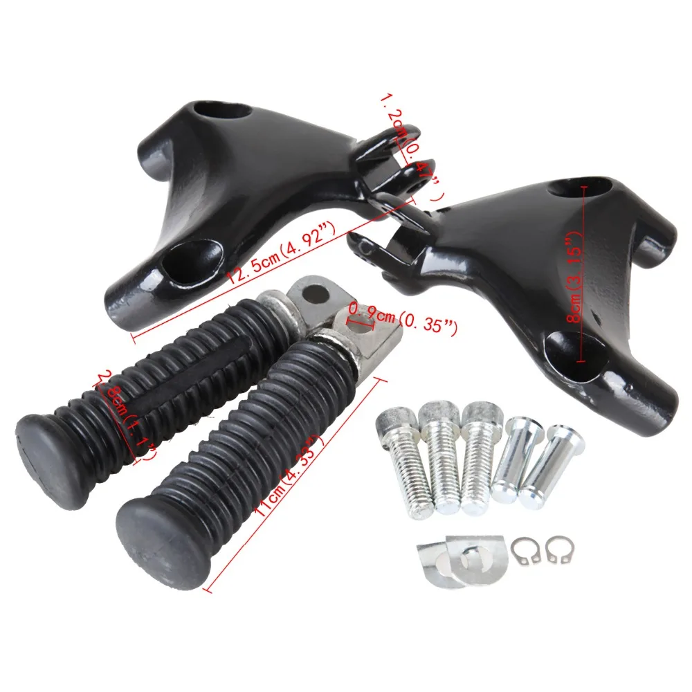 Passenger Rear Foot Pegs Footpegs Mount for Harley 1200 XL Sportster