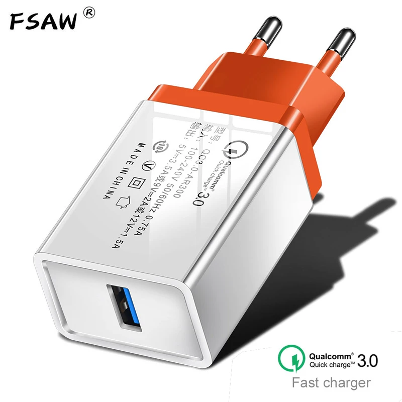 

Quick Charge 3.0 USB Charger For Samsung S9 S8 Plus Xiaomi Mi Fast Charging For iPhone 7 8 X 10 iPad Wall Mobile Phone Charger