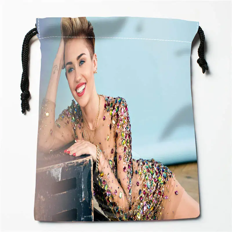 J w102 New miley cyrus Custom Printed receive Bag Compression Type drawstring bags size 18X22cm W725