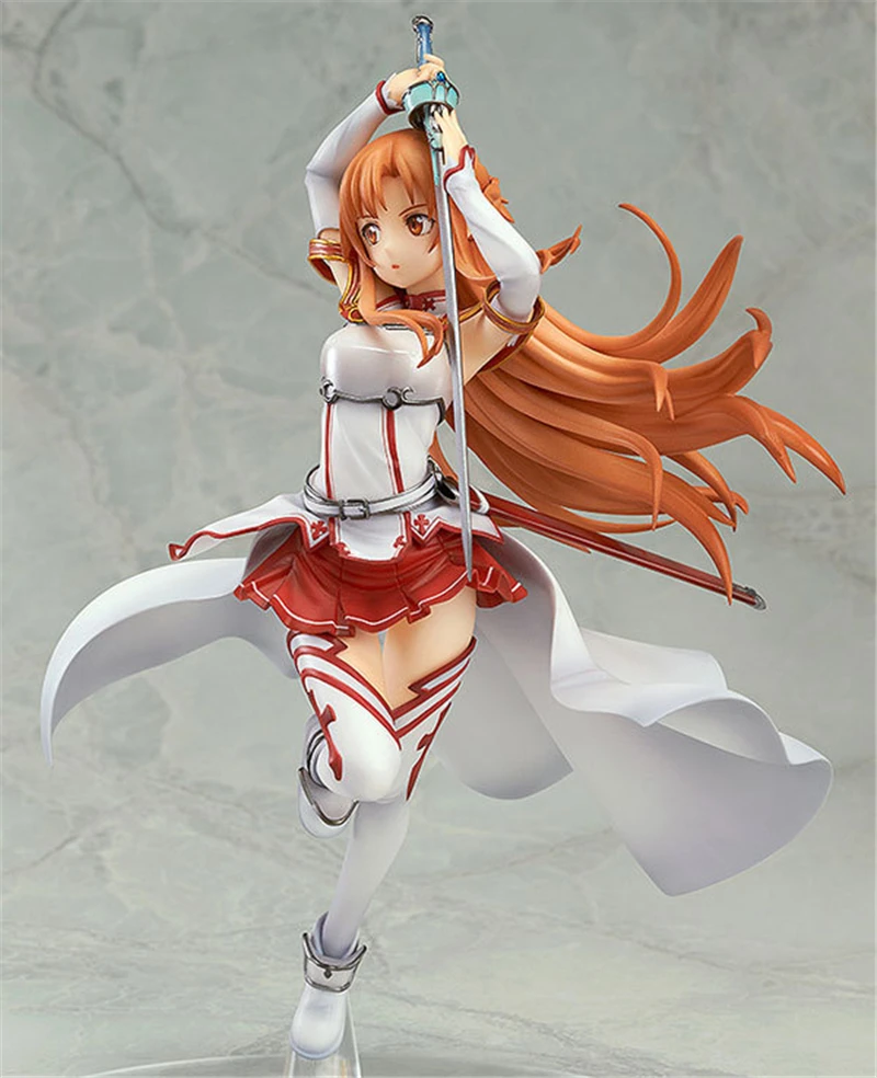 Аниме Sword Art Online SAO Yuuki Asuna Knights of the Blood Ver. 1/8 Масштаб Окрашенные ПВХ Фигурки