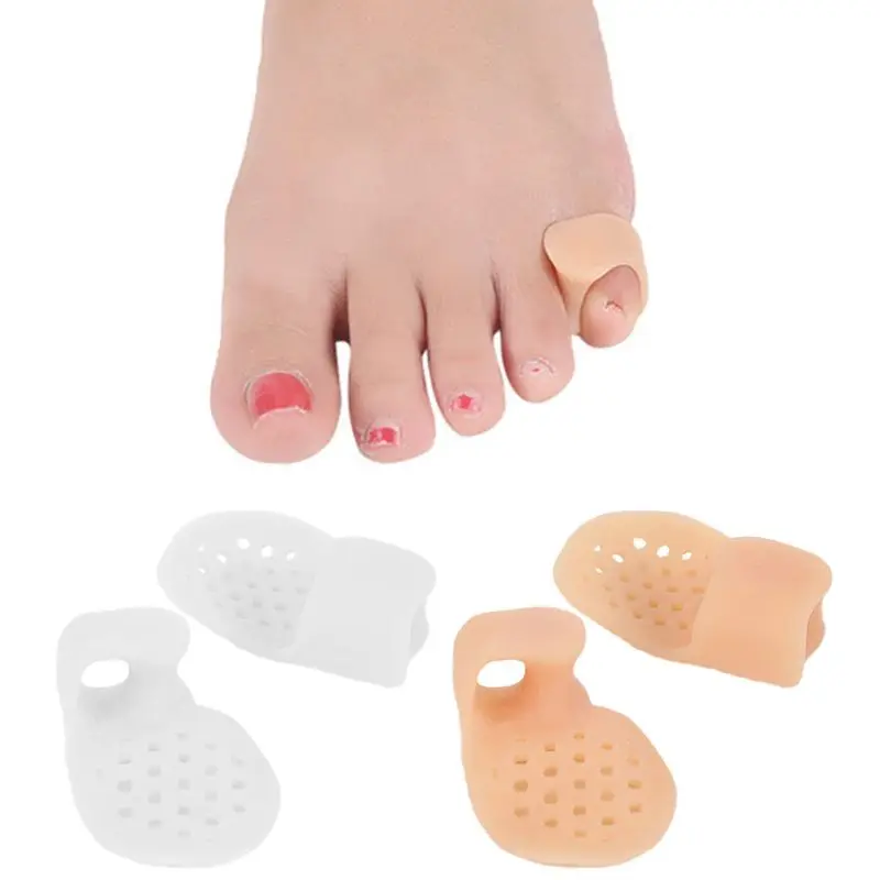 

2pcs Toe Separator Small Finger Thumb Silicone Bunion Foot Care Protector Valgus Overlapping Correct Adjust 4.8x3.1cm