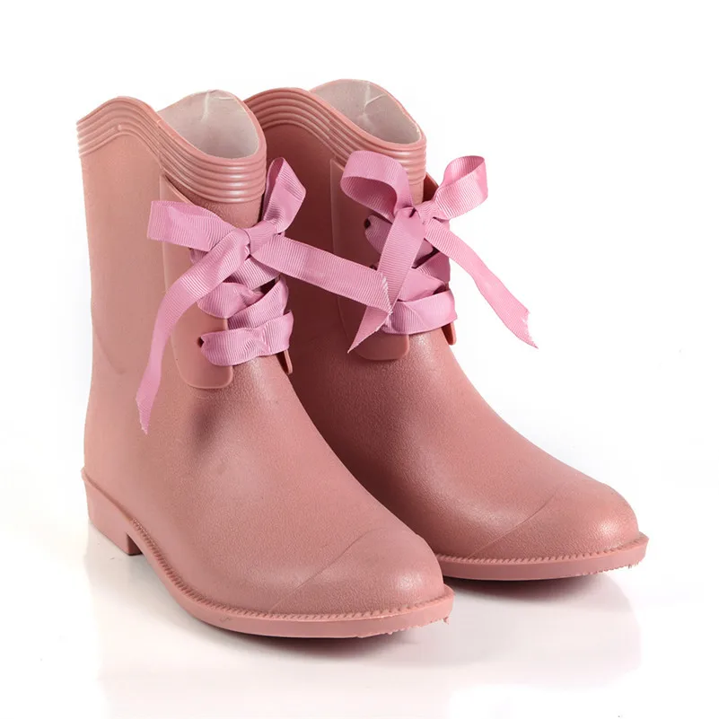 Pink Princess Series Superstar Rain Boots Shoes Woman High Quality Soft