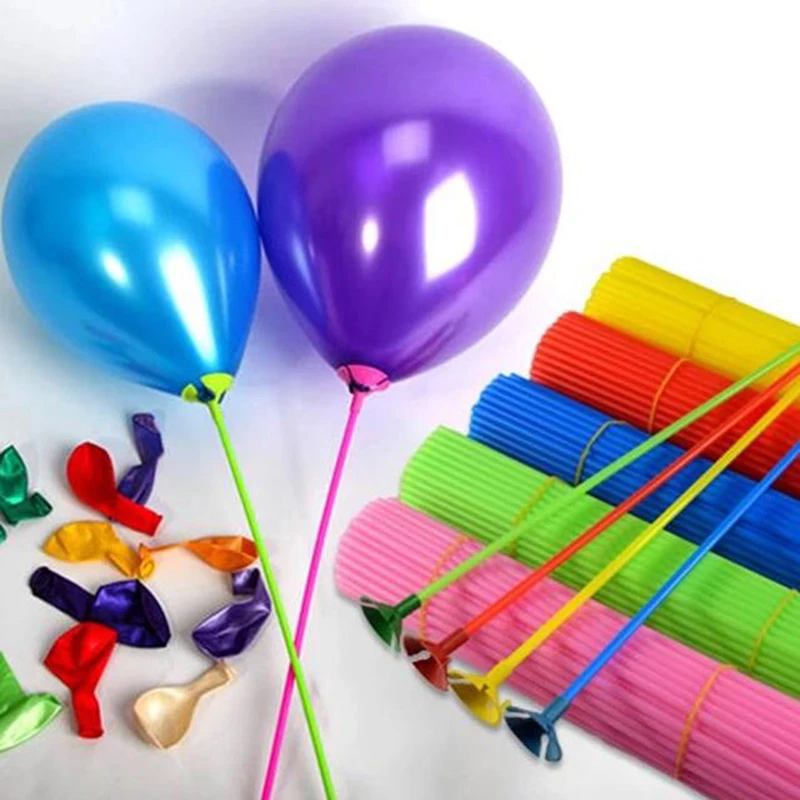 20pcs 27cm Balloon Accessories Balloon Holder Sticks With Cups