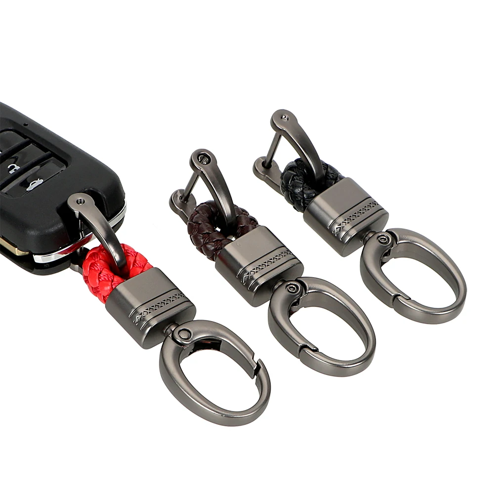 

Car Keyring Hand Woven Horseshoe Buckle Keychain Car Key Holder Gift Creative Key Rings Key Chain Auto Accessories