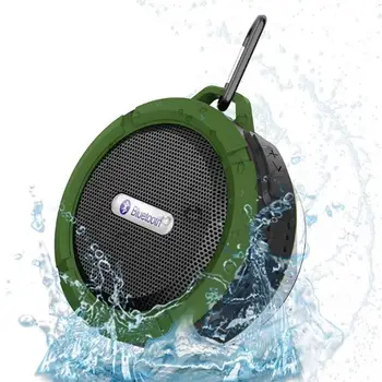 

Outdoor Bluetooth Portable Music Speaker Small Water Resistant Wireless Sound Boxes Subwoofer USB Power Cable Sucker Carabiner