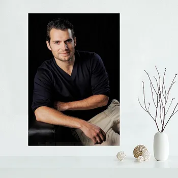 

Nice Custom Henry Cavill Poster Wall For Living Room Art Poster Decoration Silk Fabric Bright Smooth No Frame Morden Print Wall