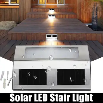 

Solar Power Stainless Steel Solar Lamps LED Light Pathway Step Stairs Outdoor Fence Garden Wall Landscape Yard Lamp Waterproof