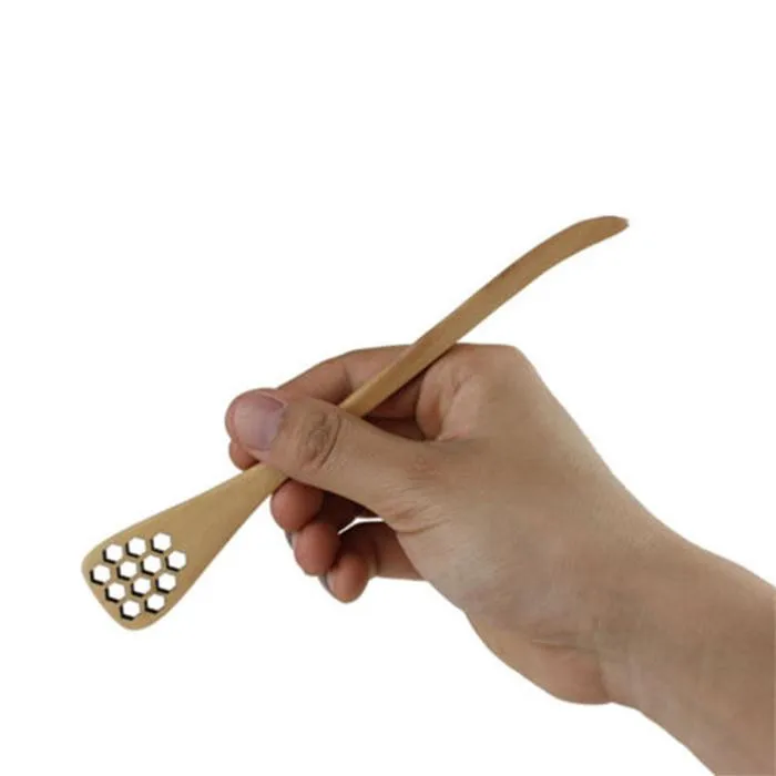 1 шт. мини-палочка для смешивания меда из дерева, ложка, сервер, здоровая Высококачественная ложка для меда, кухонные инструменты, Colheres Cucharas ZT