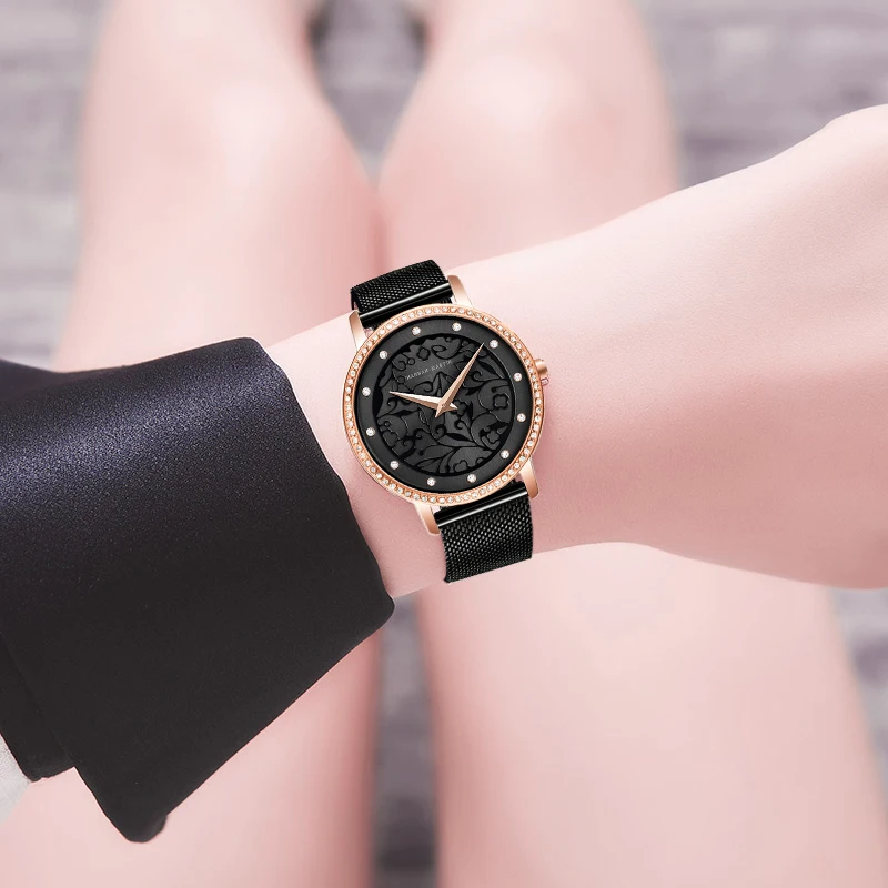 Женские часы, простые, модные, с 3D гравировкой, японские кварцевые наручные часы, водонепроницаемые, ins, топ, люксовый бренд, водонепроницаемые, Relogio Feminio