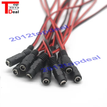 

10pcs 5.5x2.1/5.5*2.1 mm Female plug 12V DC Power Pigtail cable jack for CCTV Security Camera connector