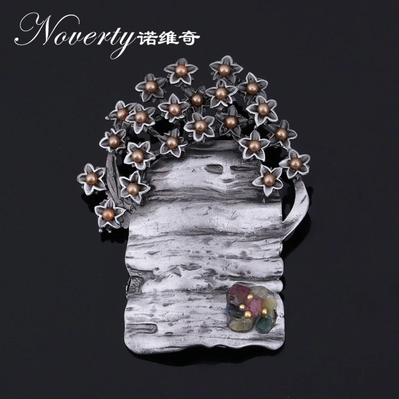 

New Vintage Zinc Alloy Flower Brooch Shirt Suits Brooches Accessories for Women Party Gifts