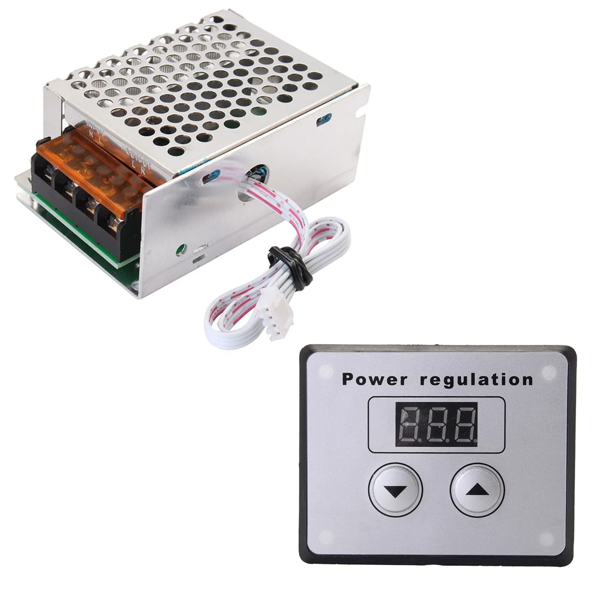

AC 220V 4000W SCR Thyristor Digital Control SCR Electronic Voltage Regulator Speed Control Dimmer Thermostat Voltage Regulator