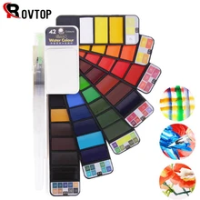 Rovtop 18/25/33/42; однотонные сапоги до середины голени акварельные краски в наборе с кисточек для рисования количество Ручка Складная Дорожная воды Цвет для татуажа, пигмент для мануального татуажа рисовать