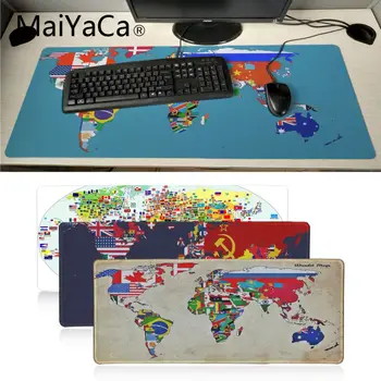 

MaiYaCa Cool New Flag World Map Customized MousePads Computer Laptop Anime Mouse Mat laptop gaming mouse pad gamer play mats